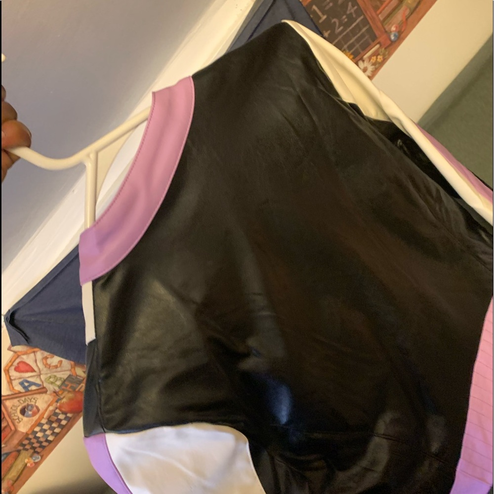 Colorblock leather jacket - Picture 5 of 5